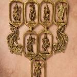 Pure Brass Dashavatar Wall Hanging | 29.5" Vertical Design | 3.3kg Sacred Masterpiece | Unique Temple Art | Sacred Wall Decor | Jaipurio